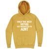  "Only the Best Sisters Get Promoted to Aunt, white text" hoodie, 3XL, Vintage Mustard