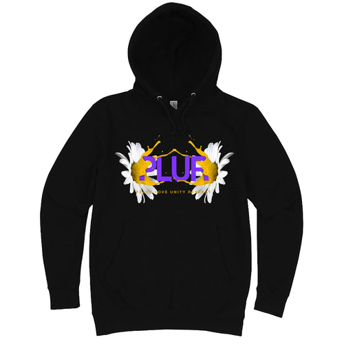 Fun "PLUR - Peace, Love, Unity, Respect" hoodie 3XL Black