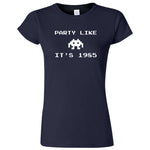  "Party Like It's 1985 - Space Alien" women's t-shirt Navy Blue