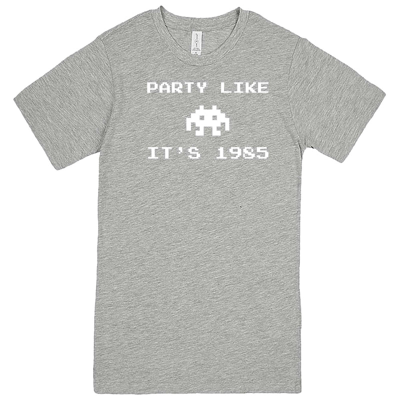  "Party Like It's 1985 - Space Alien" men's t-shirt Heather Grey