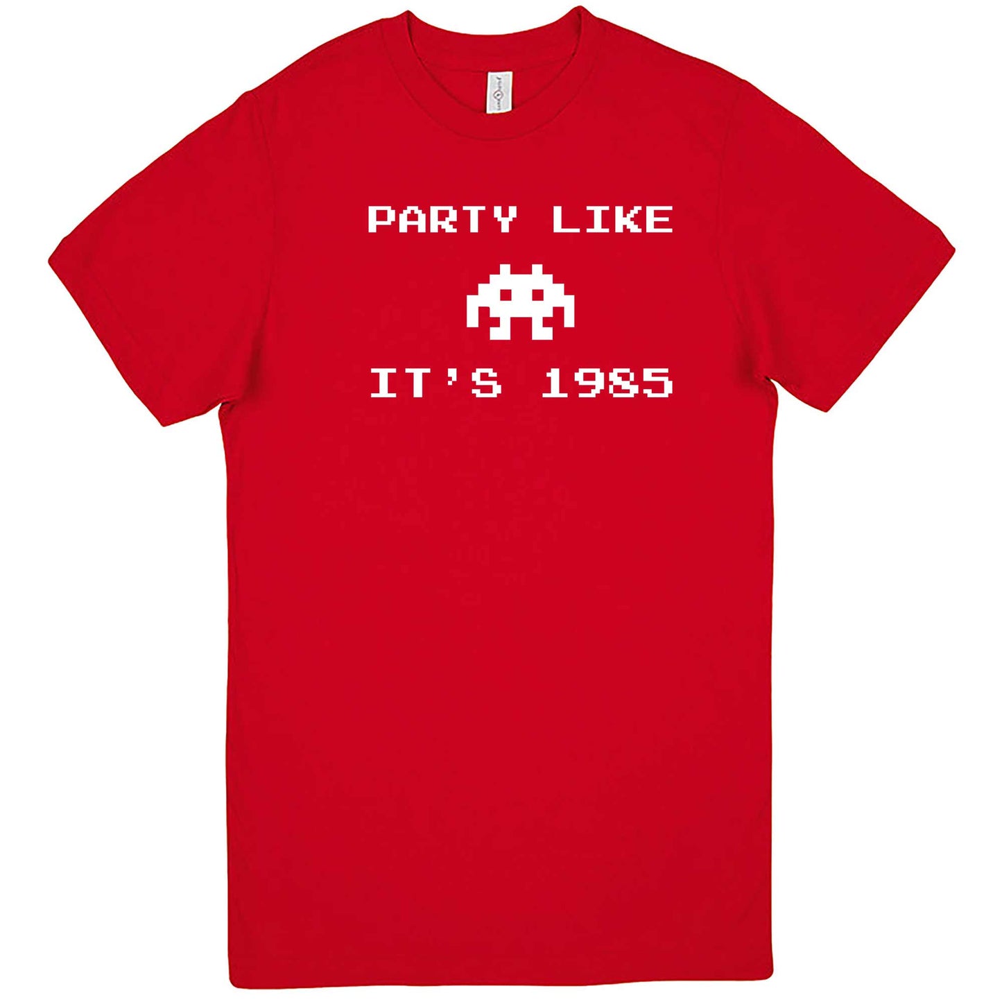 "Party Like It's 1985 - Space Alien" men's t-shirt Red