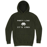  "Party Like It's 1985 - Space Alien" hoodie, 3XL, Vintage Olive