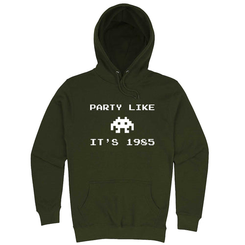  "Party Like It's 1985 - Space Alien" hoodie, 3XL, Army Green