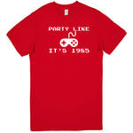  "Party Like It's 1985 - Video Games" men's t-shirt Red