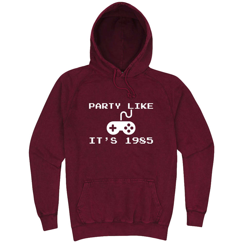  "Party Like It's 1985 - Video Games" hoodie, 3XL, Vintage Brick