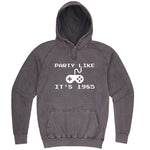  "Party Like It's 1985 - Video Games" hoodie, 3XL, Vintage Zinc