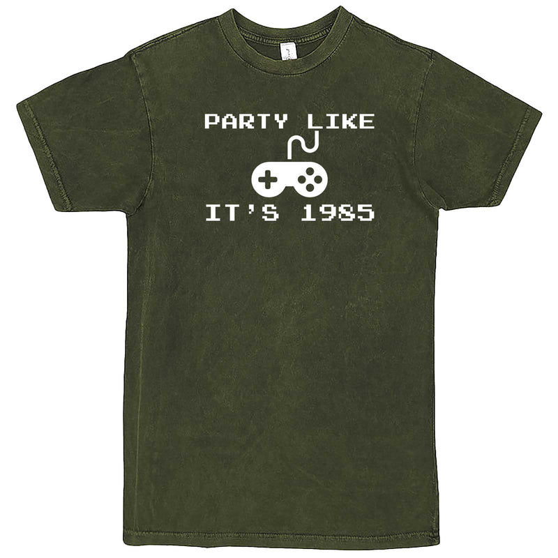  "Party Like It's 1985 - Video Games" men's t-shirt Vintage Olive