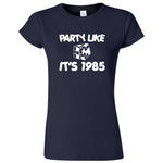  "Party Like It's 1985 - Puzzle Cube" women's t-shirt Navy Blue