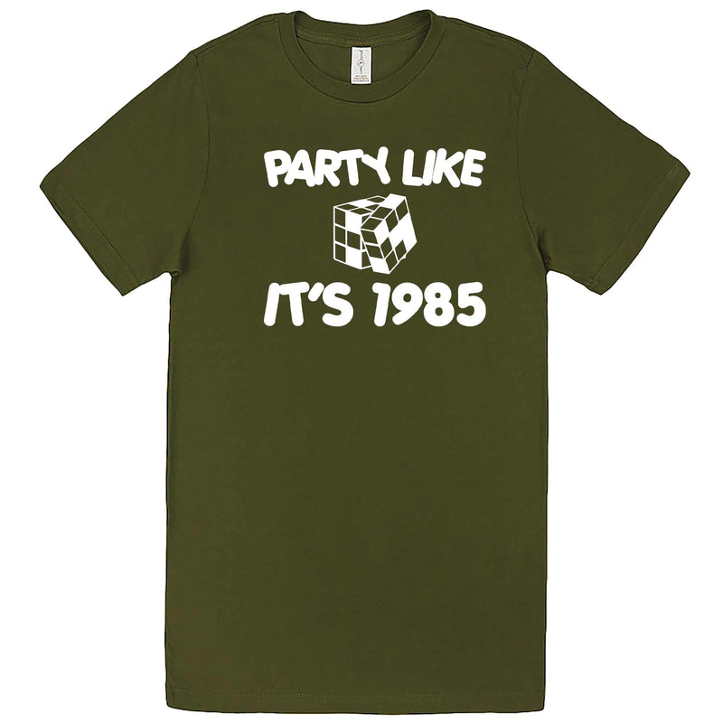  "Party Like It's 1985 - Puzzle Cube" men's t-shirt Army Green