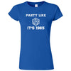  "Party Like It's 1985 - RPG Dice" women's t-shirt Royal Blue