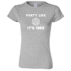  "Party Like It's 1985 - RPG Dice" women's t-shirt Sport Grey