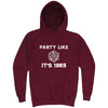  "Party Like It's 1985 - RPG Dice" hoodie, 3XL, Vintage Brick