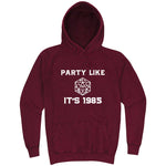  "Party Like It's 1985 - RPG Dice" hoodie, 3XL, Vintage Brick