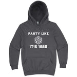 "Party Like It's 1985 - RPG Dice" hoodie, 3XL, Storm