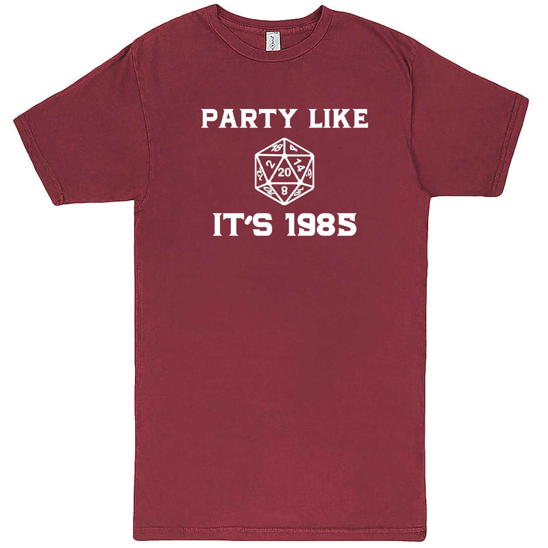  "Party Like It's 1985 - RPG Dice" men's t-shirt Vintage Brick