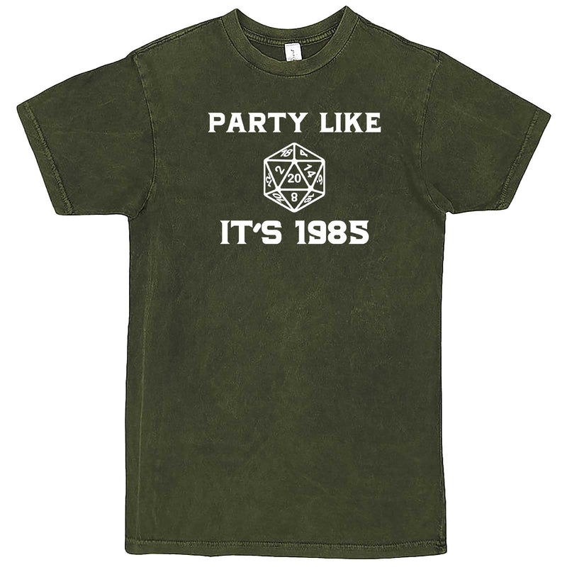  "Party Like It's 1985 - RPG Dice" men's t-shirt Vintage Olive
