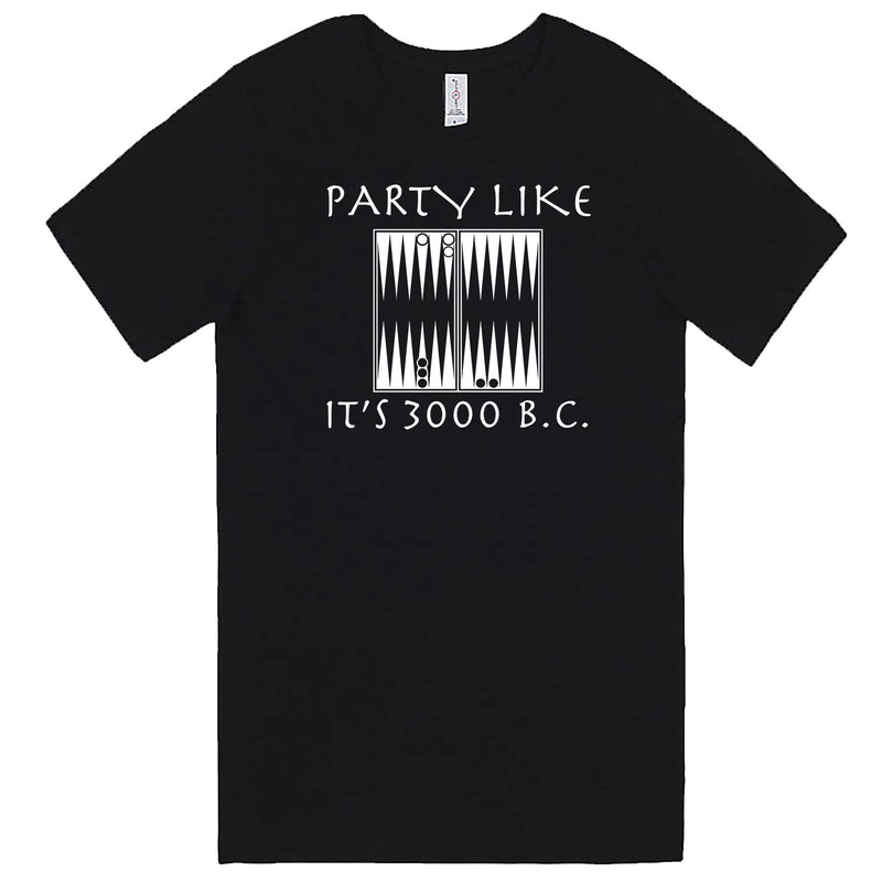  "Party Like It's 3000 B.C. - Backgammon" men's t-shirt Black