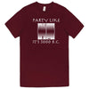  "Party Like It's 3000 B.C. - Backgammon" men's t-shirt Burgundy