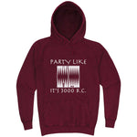  "Party Like It's 3000 B.C. - Backgammon" hoodie, 3XL, Vintage Brick