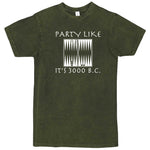  "Party Like It's 3000 B.C. - Backgammon" men's t-shirt Vintage Olive