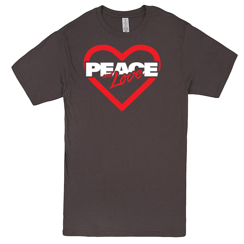 "Peace & Love" Men's Shirt Charcoal