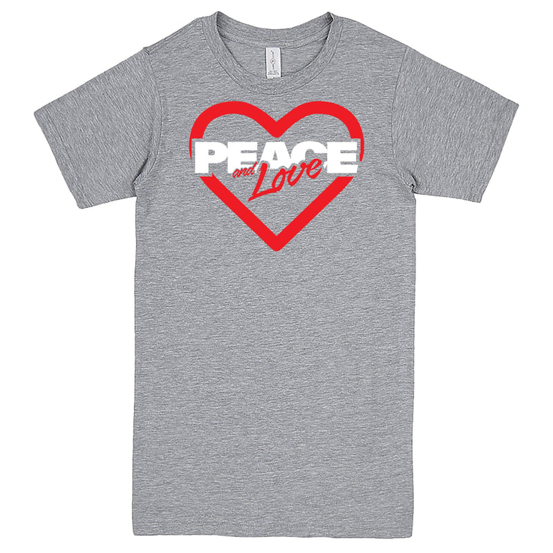 "Peace & Love" Men's Shirt Heather-Grey
