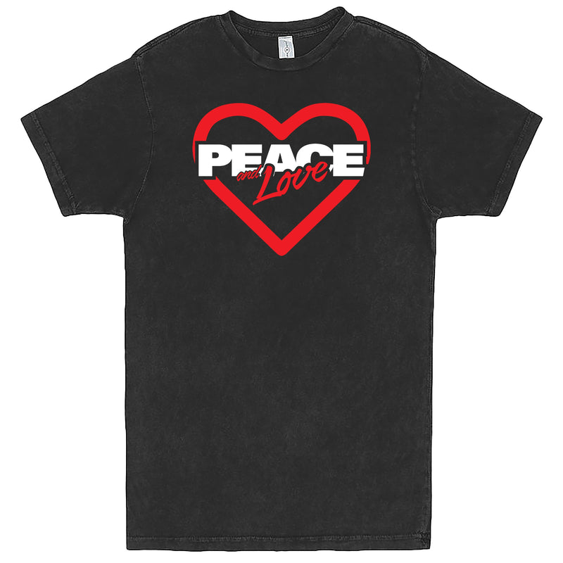 "Peace & Love" Men's Shirt Vintage Black