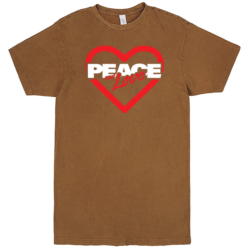 "Peace & Love" Men's Shirt Vintage Camel