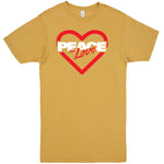 "Peace & Love" Men's Shirt Vintage Mustard