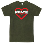 "Peace & Love" Men's Shirt Vintage Olive