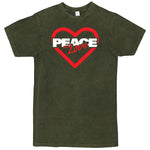 "Peace & Love" Men's Shirt Vintage Olive