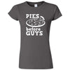  "Pies Before Guys" women's t-shirt Charcoal