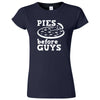  "Pies Before Guys" women's t-shirt Navy Blue