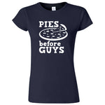  "Pies Before Guys" women's t-shirt Navy Blue