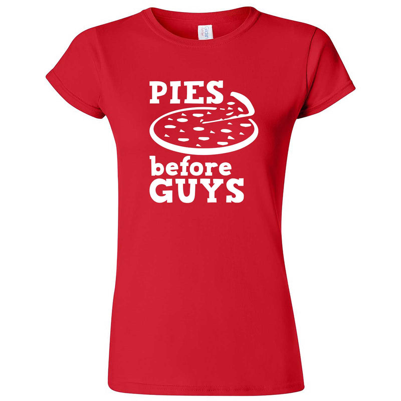  "Pies Before Guys" women's t-shirt Red