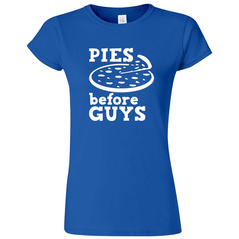  "Pies Before Guys" women's t-shirt Royal Blue