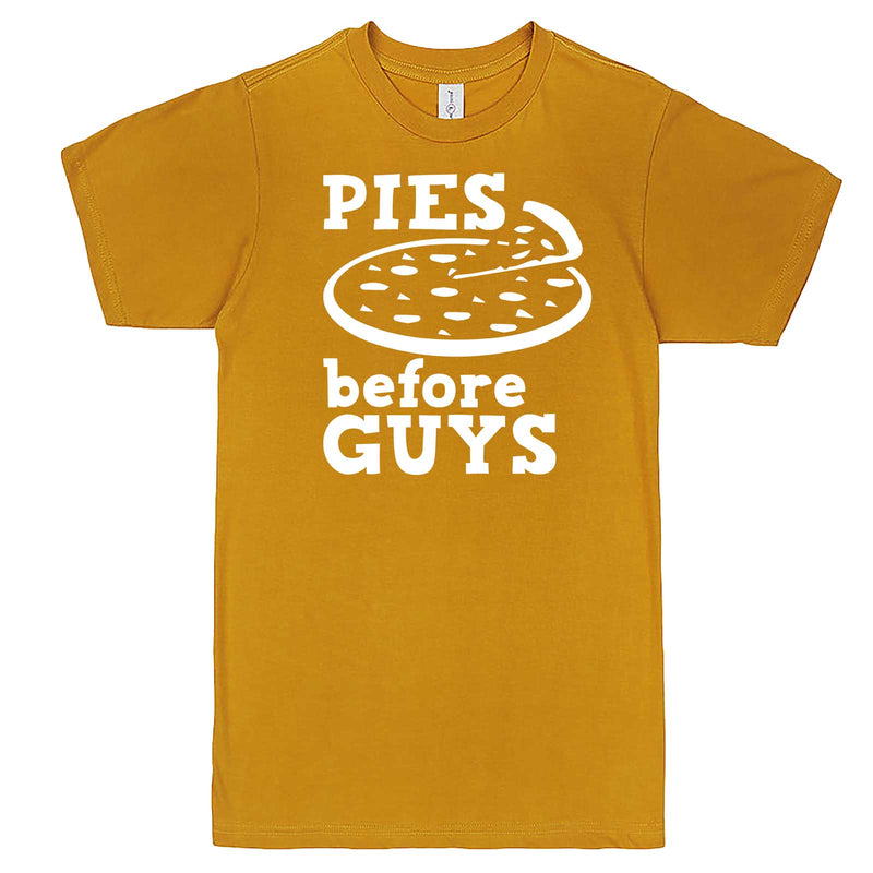  "Pies Before Guys" men's t-shirt Mustard