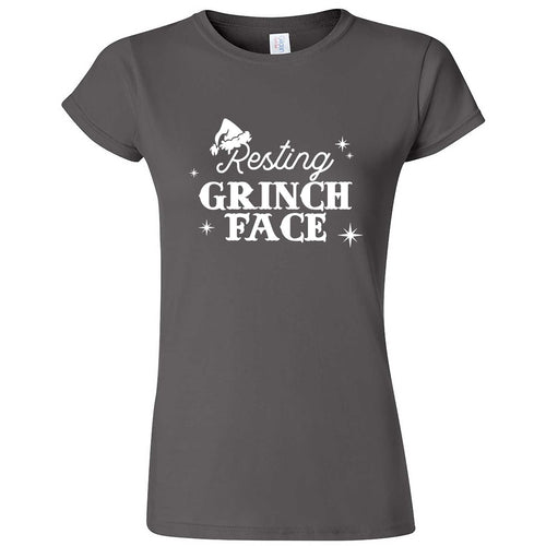  "Resting Grinch Face" women's t-shirt Charcoal
