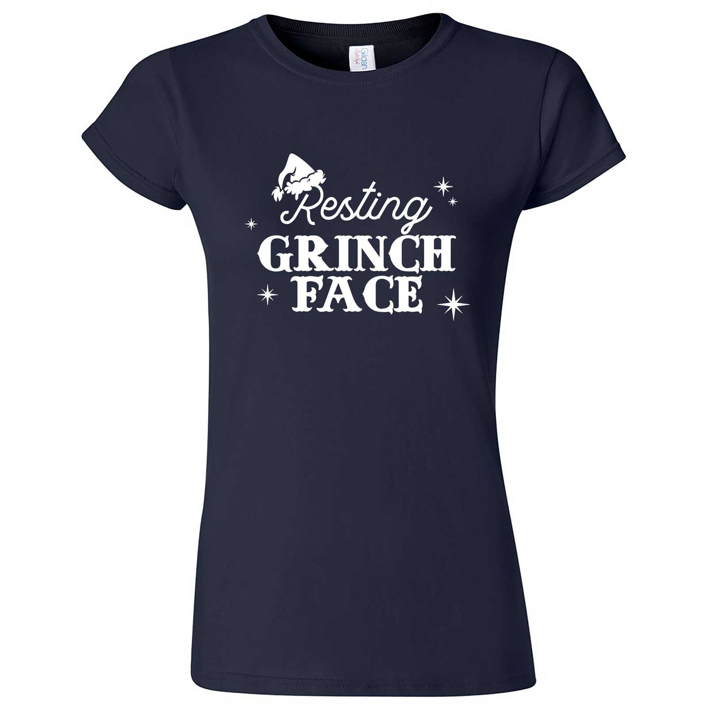  "Resting Grinch Face" women's t-shirt Navy Blue