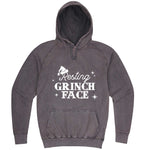  "Resting Grinch Face" hoodie, 3XL, Vintage Zinc