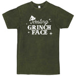  "Resting Grinch Face" men's t-shirt Vintage Olive