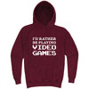  "I'd Rather Be Playing Video Games" hoodie, 3XL, Vintage Brick