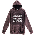  "I'd Rather Be Playing Video Games" hoodie, 3XL, Vintage Cloud Black