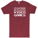 "I'd Rather Be Playing Video Games" men's t-shirt Vintage Brick