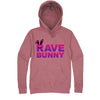 Fun "Rave Bunny" hoodie 3XL Mauve