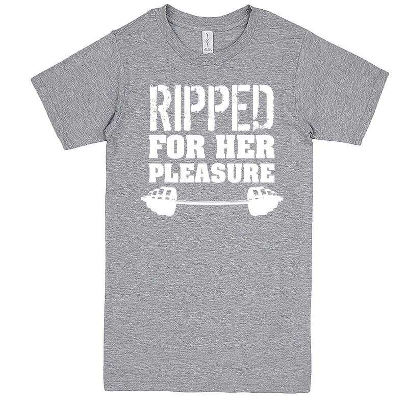  "Ripped For Her Pleasure" men's t-shirt Heather-Grey
