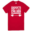  "Ripped For Her Pleasure" men's t-shirt Red