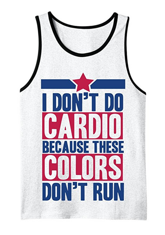 I Don't Do Cardio - Men's Tank Top White (Medium)