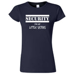  "Security for My Little Sisters" women's t-shirt Navy Blue