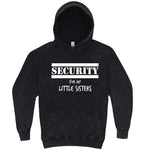  "Security for My Little Sisters" hoodie, 3XL, Vintage Black